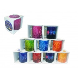 Serie 36 pz tazze dei Chakra con scatola e cristallo