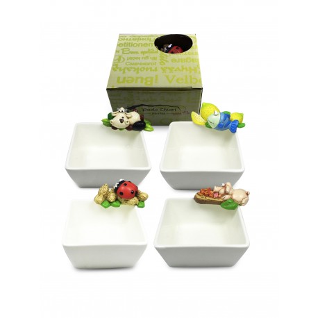 Serie 8 pz ciotole aperitivo 2 pz x tipo