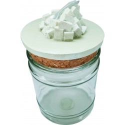 Vaso in Vetro con tappo in sughero Zucchero