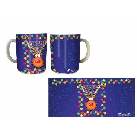 TAZZA natale renna con luci