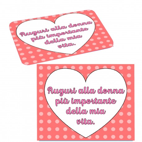 MOUSE PAD AUGURI ALLA DONNA PIU' IMPORTANTE